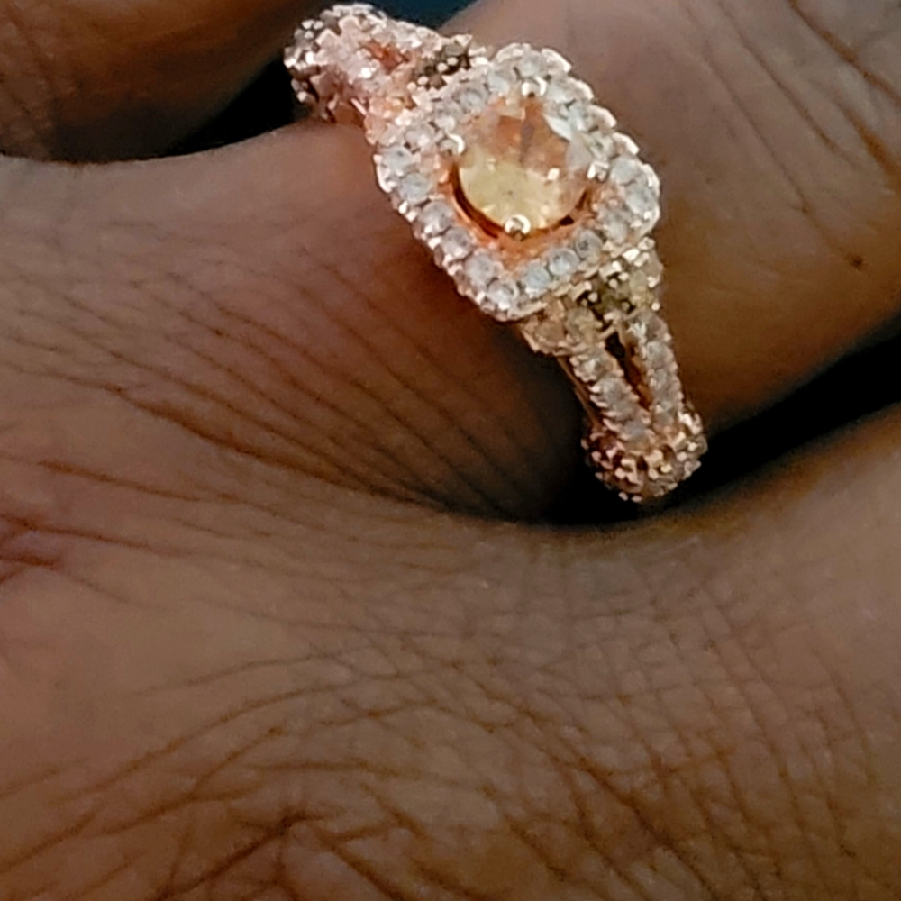 Faux chocolate diamond ring